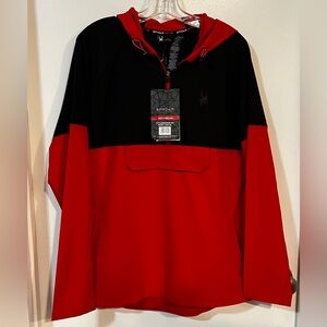 NWT Spyder Men's Performance hoodie Jacket in Red and Black, medium
